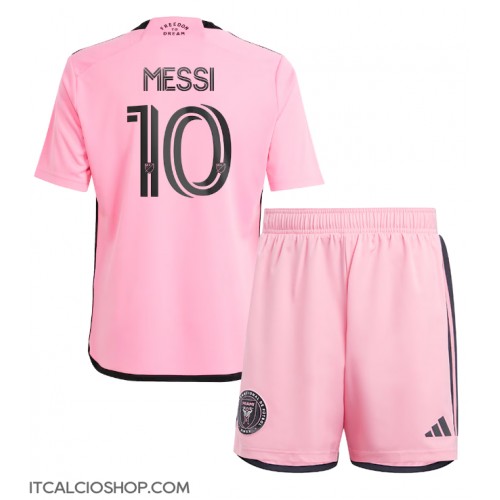 Inter Miami Lionel Messi #10 Prima Maglia Bambino 2024-25 Manica Corta (+ Pantaloni corti)